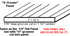 1/4" Thick with "V-Grooves"